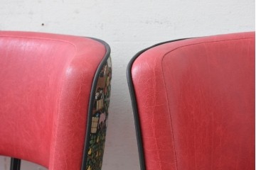 新古　展示品　超美品　特注品　棚付きダイニングチェア2脚セット　制作費2脚で約14万円　(R-088327)