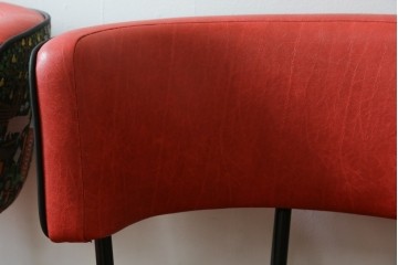 新古　展示品　超美品　特注品　棚付きダイニングチェア2脚セット　制作費2脚で約14万円　(R-088327)