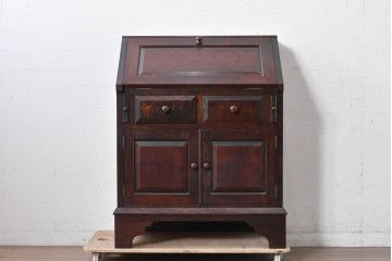 中古　松本民芸家具　#60型　落ち着いた木色と端正なデザインが魅力のライティングビューロー　定価約36万円　(R-088343)