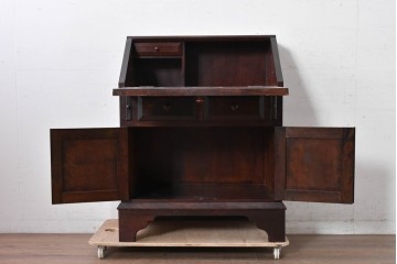 中古　松本民芸家具　#60型　落ち着いた木色と端正なデザインが魅力のライティングビューロー　定価約36万円　(R-088343)