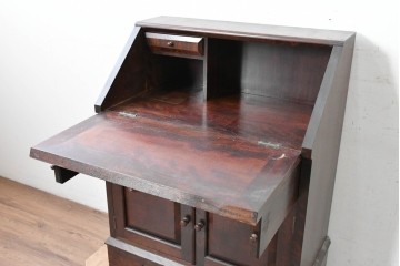 中古　松本民芸家具　#60型　落ち着いた木色と端正なデザインが魅力のライティングビューロー　定価約36万円　(R-088343)
