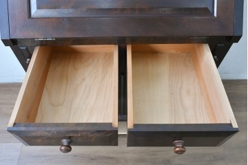 中古　松本民芸家具　#60型　落ち着いた木色と端正なデザインが魅力のライティングビューロー　定価約36万円　(R-088343)