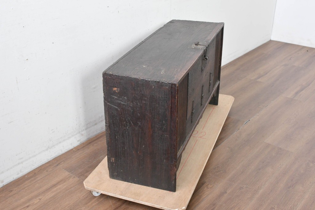 韓国アンティーク　李朝家具　ローボードとしてもおすすめな低めのバンダチ　(R-088348)