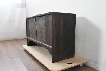 韓国アンティーク　李朝家具　ローボードとしてもおすすめな低めのバンダチ　(R-088348)