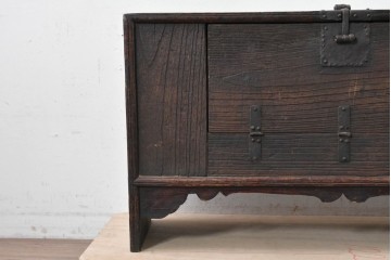韓国アンティーク　李朝家具　ローボードとしてもおすすめな低めのバンダチ　(R-088348)