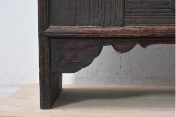 韓国アンティーク　李朝家具　ローボードとしてもおすすめな低めのバンダチ　(R-088348)