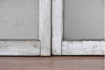 アンティーク建具　昭和初期　大正ロマンの雰囲気漂う窓2枚セット　(R-088350)