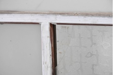 アンティーク建具　昭和初期　大正ロマンの雰囲気漂う窓2枚セット　(R-088350)