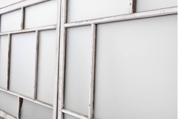 アンティーク建具　昭和初期　大正ロマンの雰囲気漂う窓2枚セット　(R-088350)