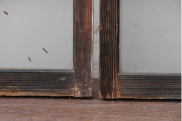 アンティーク建具　昭和初期　大正ロマンの雰囲気漂う窓2枚セット　(R-088350)