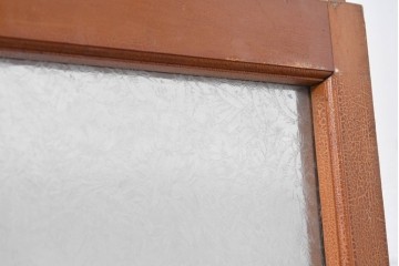 アンティーク建具　昭和初期　桟組みの意匠を取り入れたシンプルな窓4枚セット　(R-088351)