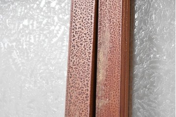 アンティーク建具　昭和初期　桟組みの意匠を取り入れたシンプルな窓4枚セット　(R-088351)