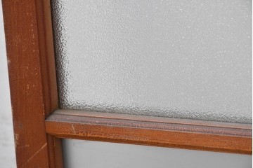 アンティーク建具　昭和初期　桟組みの意匠を取り入れたシンプルな窓4枚セット　(R-088351)