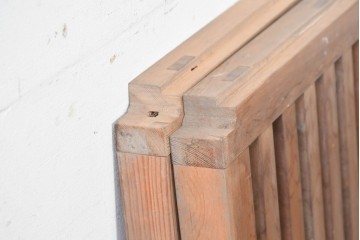 和製アンティーク　希少!!　古い蔵のニ階床に使われていたすのこ床2枚セット　(R-088358)
