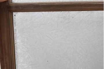 アンティーク建具　昭和初期から昭和中期　上手物!　大正ロマン　趣あるデザインガラス入りの窓2枚セット　(R-088360)