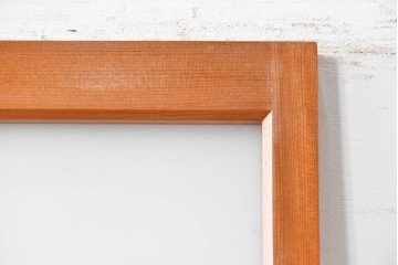 ヴィンテージ建具　昭和中期　温かみのある木肌とガラスを組み合わせたシンプルなガラスドア1枚　(R-088372)