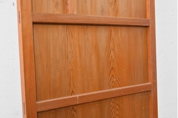 ヴィンテージ建具　昭和中期　温かみのある木肌とガラスを組み合わせたシンプルなガラスドア1枚　(R-088372)