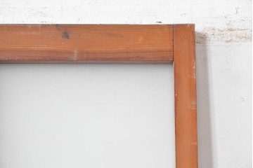 ヴィンテージ建具　昭和中期　横桟の意匠がアクセントのガラス入りドア1枚　(R-088373)