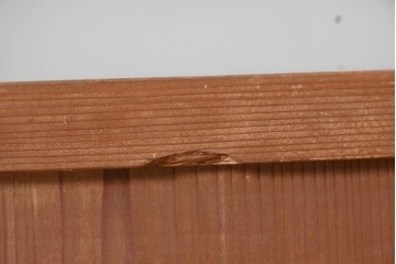 ヴィンテージ建具　昭和中期　横桟の意匠がアクセントのガラス入りドア1枚　(R-088373)