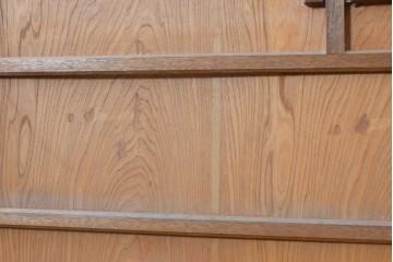 ヴィンテージ建具　昭和中期　温かみのある木肌とガラスを組み合わせたシンプルなガラスドア1枚　(R-088374)