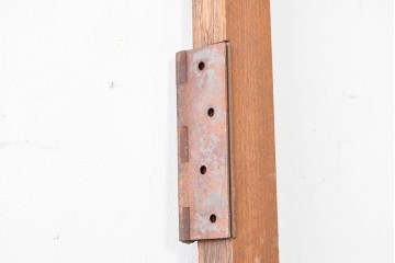 ヴィンテージ建具　昭和中期　温かみのある木肌とガラスを組み合わせたシンプルなガラスドア1枚　(R-088374)