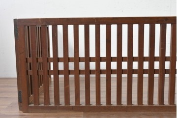 和製ヴィンテージ　特大　上手作り　重厚な存在感放つコの字型帳場格子　(R-088375)