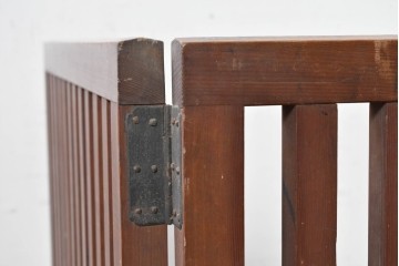 和製ヴィンテージ　特大　上手作り　重厚な存在感放つコの字型帳場格子　(R-088375)