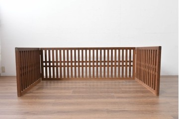 和製ヴィンテージ　特大　上手作り　重厚な存在感放つコの字型帳場格子　(R-088375)