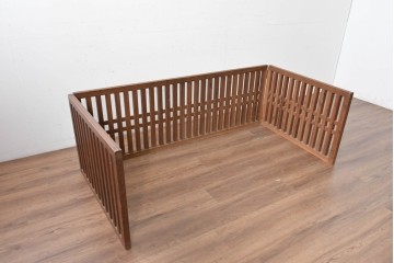 和製ヴィンテージ　特大　上手作り　重厚な存在感放つコの字型帳場格子　(R-088375)