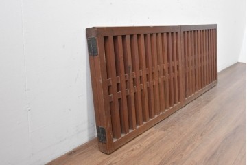 和製ヴィンテージ　特大　上手作り　重厚な存在感放つコの字型帳場格子　(R-088375)