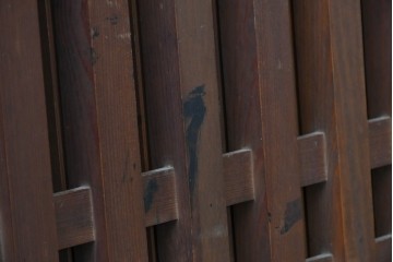 和製ヴィンテージ　特大　上手作り　重厚な存在感放つコの字型帳場格子　(R-088375)