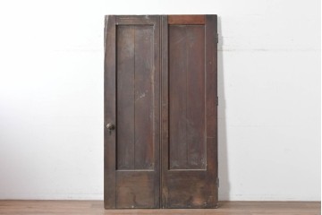 イギリスアンティーク建具　1900年頃　オーク材　長い歳月が刻んだ風合い豊かな大型ドア1枚　(R-088376)