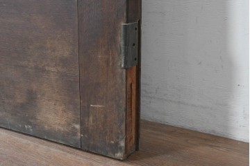 イギリスアンティーク建具　1900年頃　オーク材　長い歳月が刻んだ風合い豊かな大型ドア1枚　(R-088376)