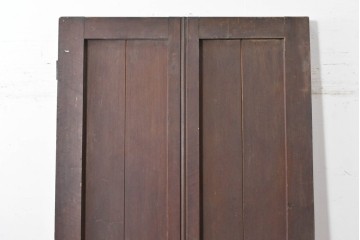 イギリスアンティーク建具　1900年頃　オーク材　長い歳月が刻んだ風合い豊かな大型ドア1枚　(R-088376)