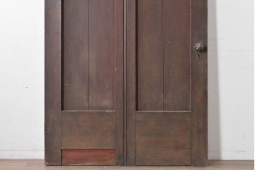 イギリスアンティーク建具　1900年頃　オーク材　長い歳月が刻んだ風合い豊かな大型ドア1枚　(R-088376)