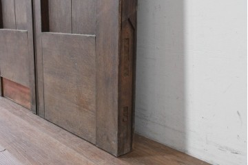 イギリスアンティーク建具　1900年頃　オーク材　長い歳月が刻んだ風合い豊かな大型ドア1枚　(R-088376)