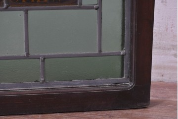アンティーク建具　イギリス　聖バルトロマイを描いた古い教会のステンドグラス窓1枚　(R-088379)