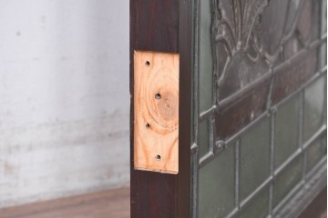 アンティーク建具　イギリス　聖アンデレを描いた古い教会のステンドグラス窓1枚　(R-088380)