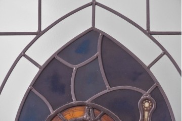 アンティーク建具　イギリス　洗礼者聖ヨハネを描いた古い教会のステンドグラス窓1枚　(R-088382)