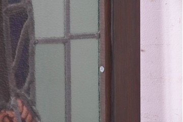 アンティーク建具　イギリス　聖ステパノ(聖ステファン)を描いた古い教会のステンドグラス窓1枚　(R-088384)