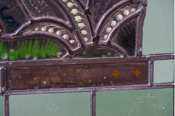 アンティーク建具　イギリス　聖パウロを描いた古い教会のステンドグラス窓1枚　(R-088387)