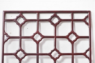 中古建具　中国　オリエンタルな空間づくりにおすすめの中国格子1枚　(R-088394)