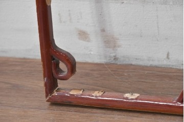 中古　オリエンタルな空間づくりにおすすめの中国格子　※欠けあり　(R-088396)