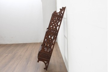 イギリスヴィンテージ　透かし彫りが美しいウォールシェルフ　(R-088406)