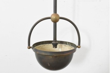 アンティーク照明　イギリス　バーで使われていた真鍮製吊り下げ間接照明　(R-088422)