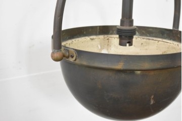 アンティーク照明　イギリス　バーで使われていた真鍮製吊り下げ間接照明　(R-088422)