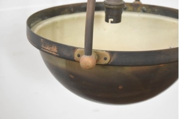 アンティーク照明　イギリス　バーで使われていた真鍮製吊り下げ間接照明　(R-088426)