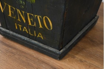 【簡易リペア限定品】　イギリスアンティーク　1920年頃　著名工房ペイント品　ワイン産地を描いた木製傘立て　(R-088429)