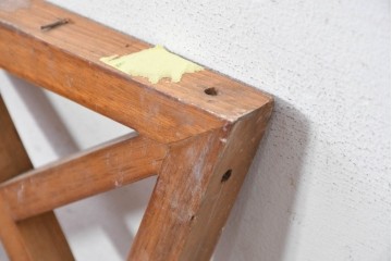 中古建具　中国　ひし形のフォルムが特徴的!　オリエンタルな中国格子パネル1枚　(R-088438)