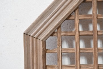 中国アンティーク建具　格子と八角形のシルエットが印象的な装飾パネル1枚　(R-088453)